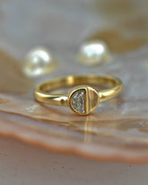 Moon shadow Ring - White Diamond